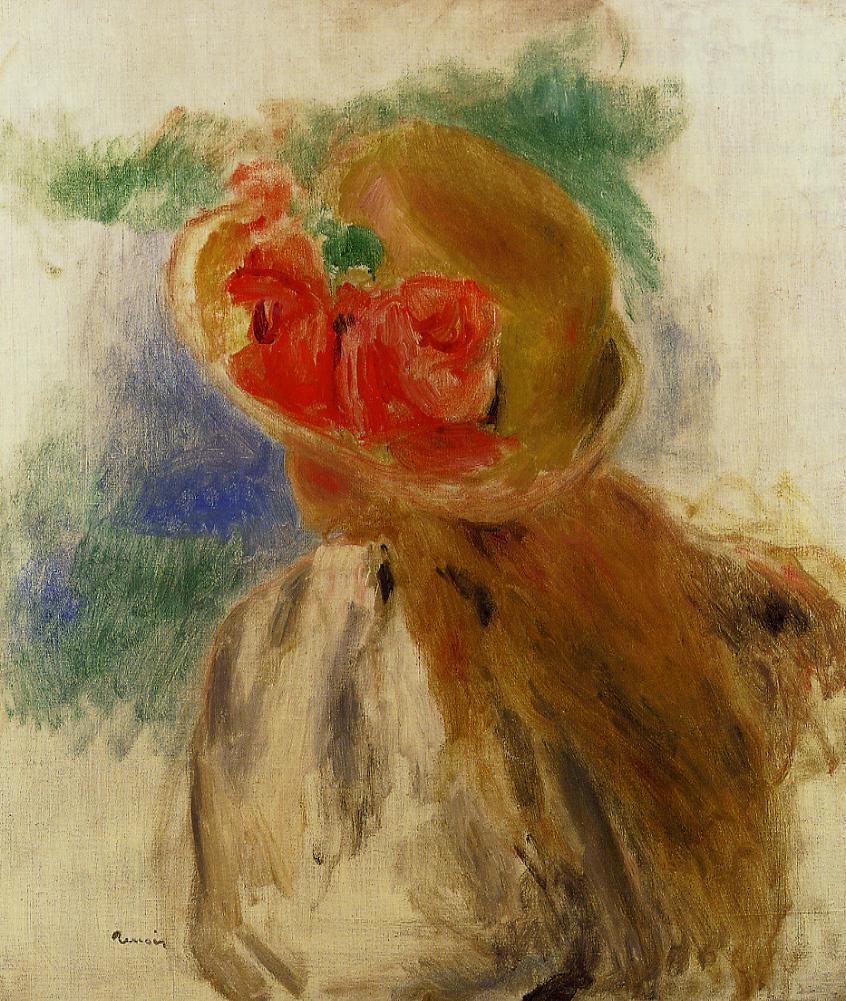 Young girl in a flowered hat 1905